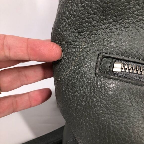 AllSaints Fetch Lea Backpack Handbag Mink Grey Leather Purse Bag OS - Picture 14 of 15